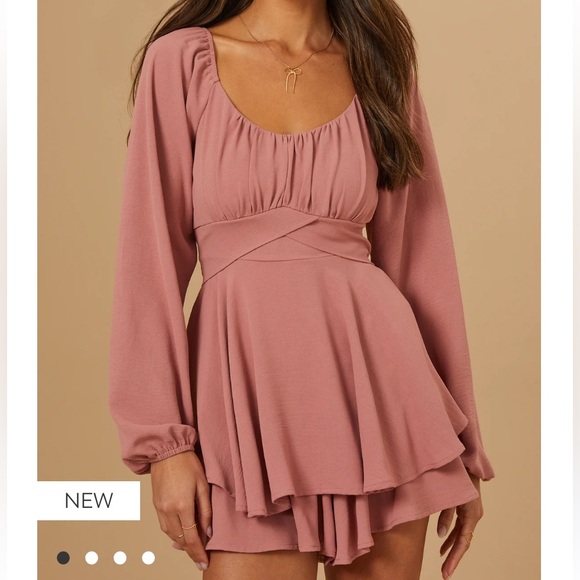 Altard State (L) Lola crossover romper army green puff rubber neckline UEC - Picture 2 of 12